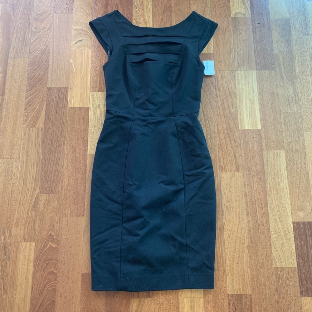 French Connection Black Fitted Dress size 0 NWT
